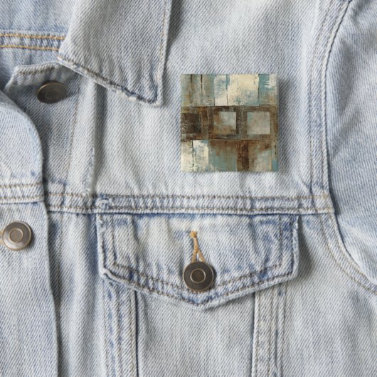 Ein abstraktes im Blau und in Brown Button (Beispiel)