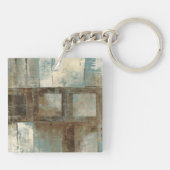 Ein abstraktes im Blau und in Brown Schlüsselanhänger (Rückseite)