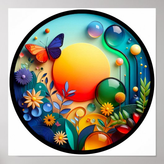 Ein abstraktes Plakat mit modernen Naturthemen (Vorne)