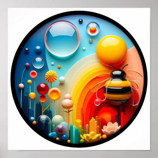 Ein abstraktes Plakat mit modernen Naturthemen (Vorne)