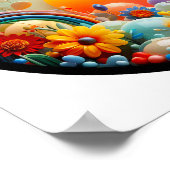 Ein abstraktes Plakat mit modernen Naturthemen (Ecke)