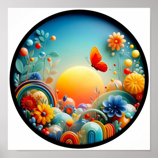 Ein abstraktes Plakat mit modernen Naturthemen (Vorne)