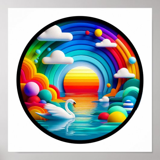 Ein abstraktes Plakat mit modernen Naturthemen (Vorne)