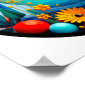 Ein abstraktes Plakat mit modernen Naturthemen (Ecke)