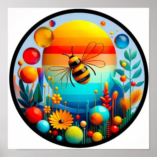 Ein abstraktes Plakat mit modernen Naturthemen (Vorne)