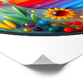 Ein abstraktes Plakat mit modernen Naturthemen (Ecke)