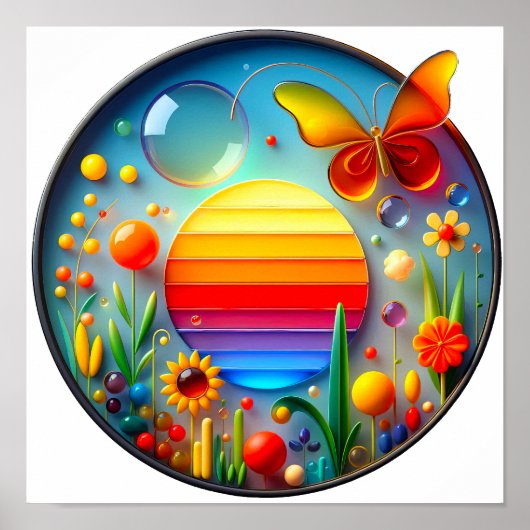 Ein abstraktes Plakat mit modernen Naturthemen (Vorne)