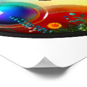 Ein abstraktes Plakat mit modernen Naturthemen (Ecke)