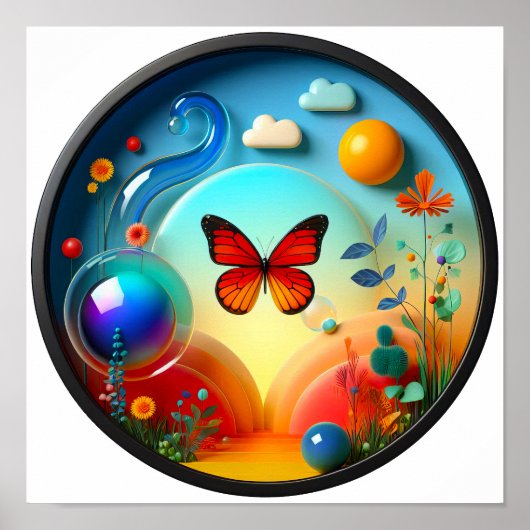 Ein abstraktes Plakat mit modernen Naturthemen (Vorne)