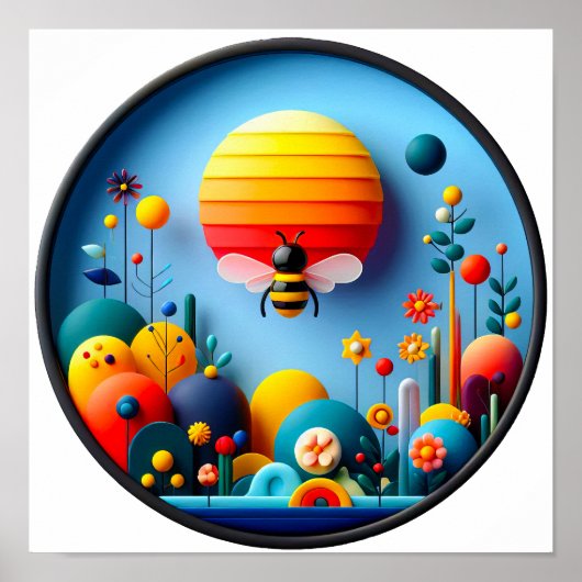 Ein abstraktes Plakat mit modernen Naturthemen (Vorne)