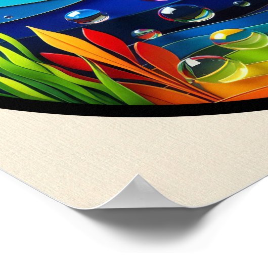 Ein abstraktes Plakat mit modernen Naturthemen (Ecke)