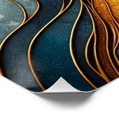 Ein Abstraktes Portrait aus Frauengesichtsglas Poster (Ecke)