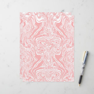 ein abstraktes, rosa und weißes Design auf weißem