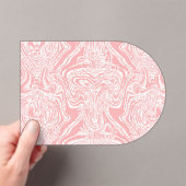 ein abstraktes, rosa und weißes Design auf weißem  Acryleinladungen (Insitu (Handheld))