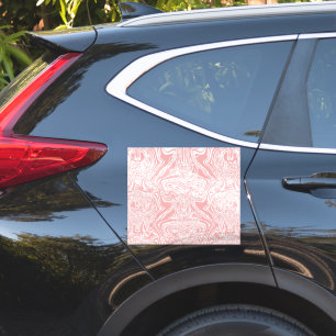 ein abstraktes, rosa und weißes Design auf weißem Aufkleber