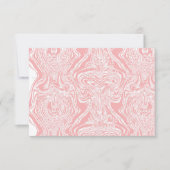 ein abstraktes, rosa und weißes Design auf weißem Dankeskarte (Vorderseite)