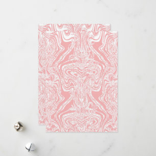 ein abstraktes, rosa und weißes Design auf weißem Feiertagskarte