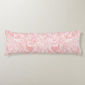ein abstraktes, rosa und weißes Design auf weißem Seitenschläferkissen (Vorderseite)