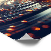 Ein abstraktes technisches Hintergrundbild Poster (Ecke)