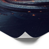 Ein abstraktes technisches Hintergrundbild Poster (Ecke)