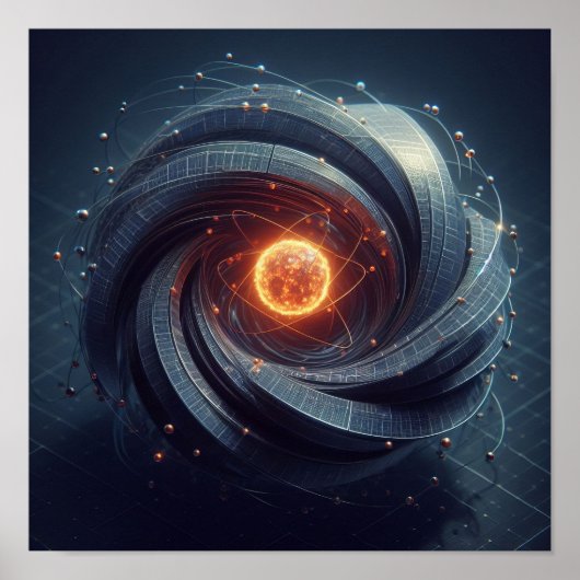 Ein abstraktes technisches Hintergrundbild Poster (Vorne)