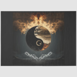 Ein Abstraktes Ying Yang Series Design 3 Seidenpapier
