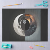 Ein Abstraktes Ying Yang Series Design 7 Seidenpapier (Basteln)