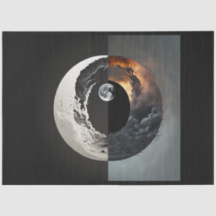 Ein Abstraktes Ying Yang Series Design 7 Seidenpapier