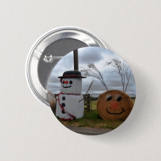 Ein Abzeichen im Bauernhof Button (Vorne & Hinten)