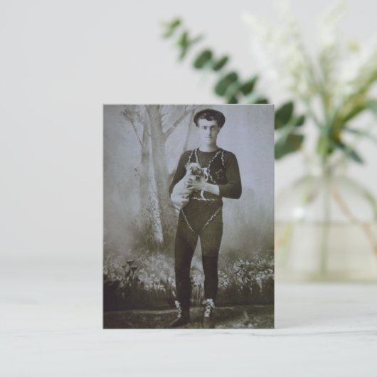 Ein Acrobat und sein Hund Postkarte (Stehend Vorderseite)