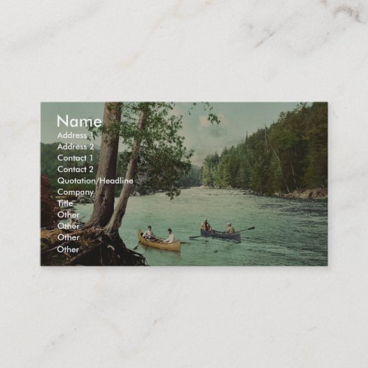 Ein Adirondack Gebirgsstromklassiker Photochrom Visitenkarte (Vorderseite)