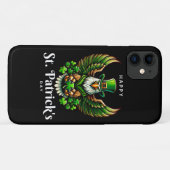 ein Adler mit grüner Leprechaun-Mütze Case-Mate iPhone Hülle (Rückseite (Horizontal))