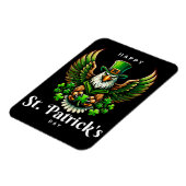ein Adler mit grüner Leprechaun-Mütze Magnet (Linke Seite)