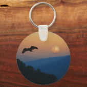 Ein Adler steigt im Vollmond auf Schlüsselanhänger (Vorderseite)