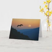 Ein Adleraufstieg am fullmoon Karte (Gelbe Blume)