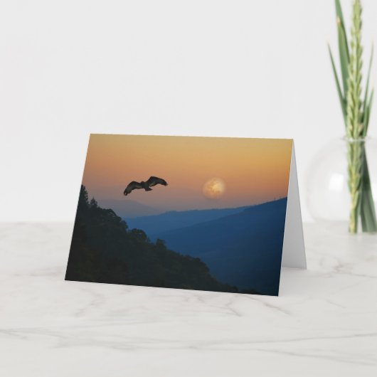 Ein Adleraufstieg am fullmoon Karte (Vorderseite)