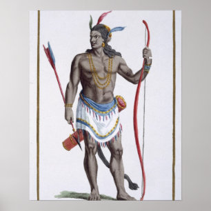 Ein Adliger von Virginia, 1780 (farbiger Stich) Poster