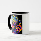 Ein Affe, der im Pop-Art-Stil schreit. Tasse (Vorderseite Links)
