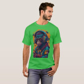Ein Affe Rapper retro T-Shirt (Vorne ganz)