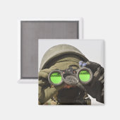 Ein afghanischer Soldat sucht den Horizont Magnet (Vorderseite/Rückseite)