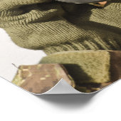 Ein afghanischer Soldat sucht den Horizont Poster (Ecke)