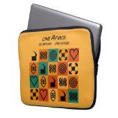 Ein Afrika – Adinkra – Ghana -  Laptopschutzhülle (Vorderseite Links)