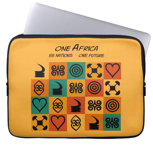 Ein Afrika – Adinkra – Ghana -  Laptopschutzhülle (Vorderseite)