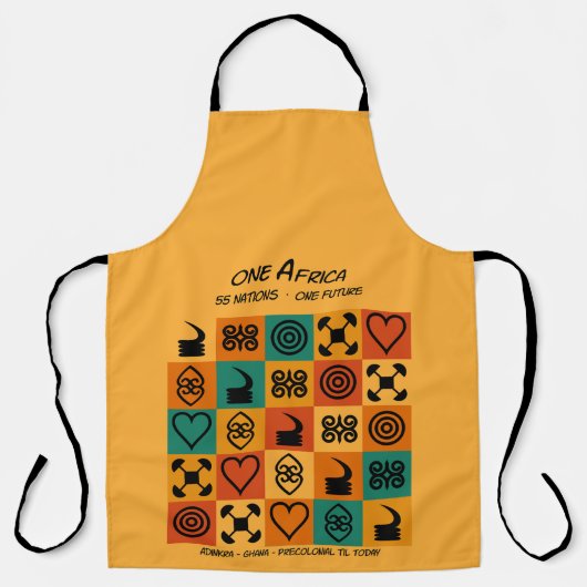 Ein Afrika – Adinkra – Ghana - Schürze (Vorderseite)