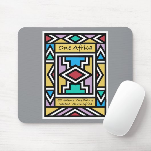 Ein Afrika – Ndebele – Südafrika & Simbabwe - Mousepad (Mit Mouse)