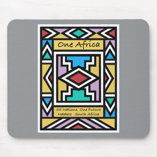 Ein Afrika – Ndebele – Südafrika & Simbabwe - Mousepad (Vorne)