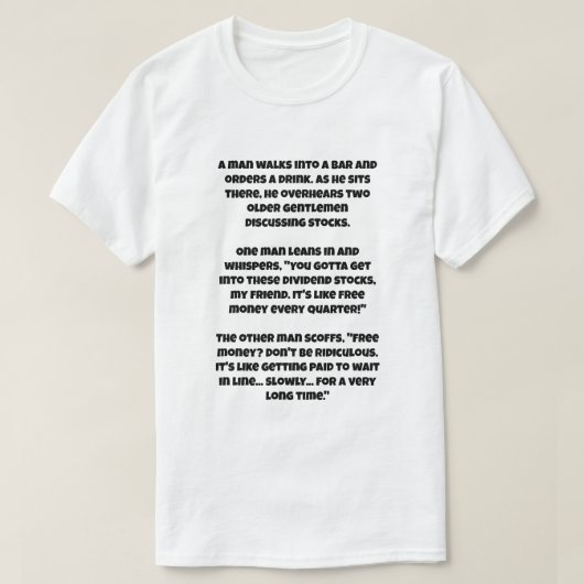 Ein AI-Witz über Dividendenwerte T-Shirt (Design vorne)