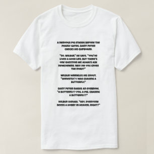 Ein ai Witz über ein Schwein und Saint Peter T-Shirt
