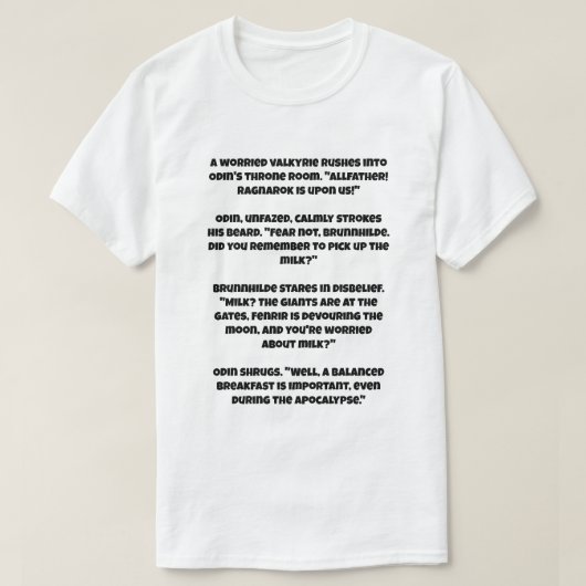 Ein ai Witz über Ragnarok T-Shirt (Design vorne)