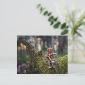 Ein Akronengitarist im Wald. Postkarte (Stehend Vorderseite)
